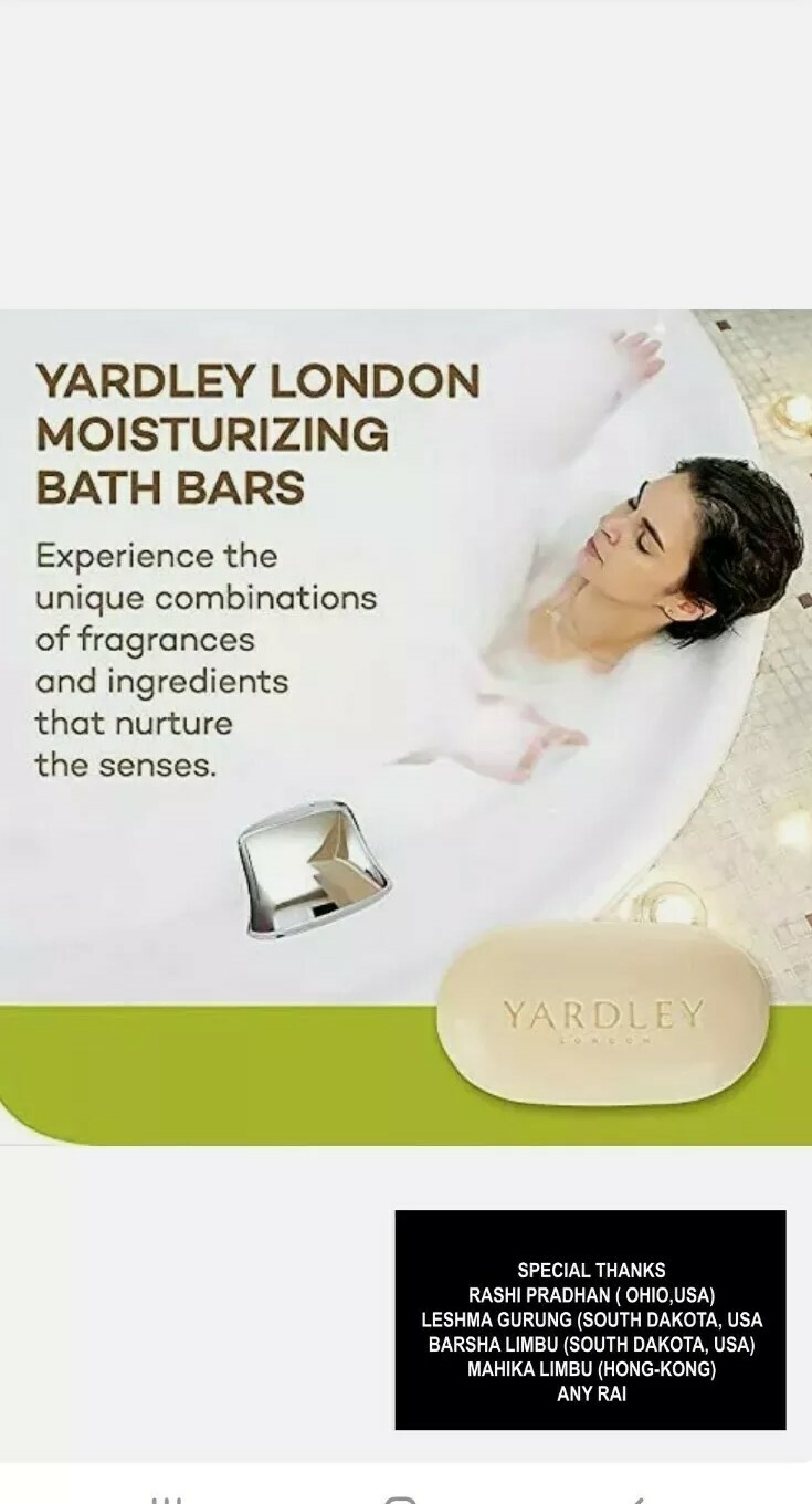 Yardley ALOE & AVOCADO Moisturizing Bath Bar, Nourishes Skin with Creamy 4.25oz