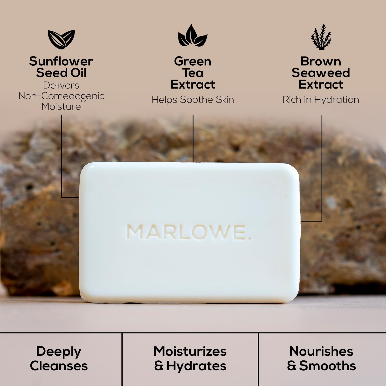 MARLOWE. No. 105 Bar Soap for Men 7 oz, Moisturizing Body Soap, Nourishing & …
