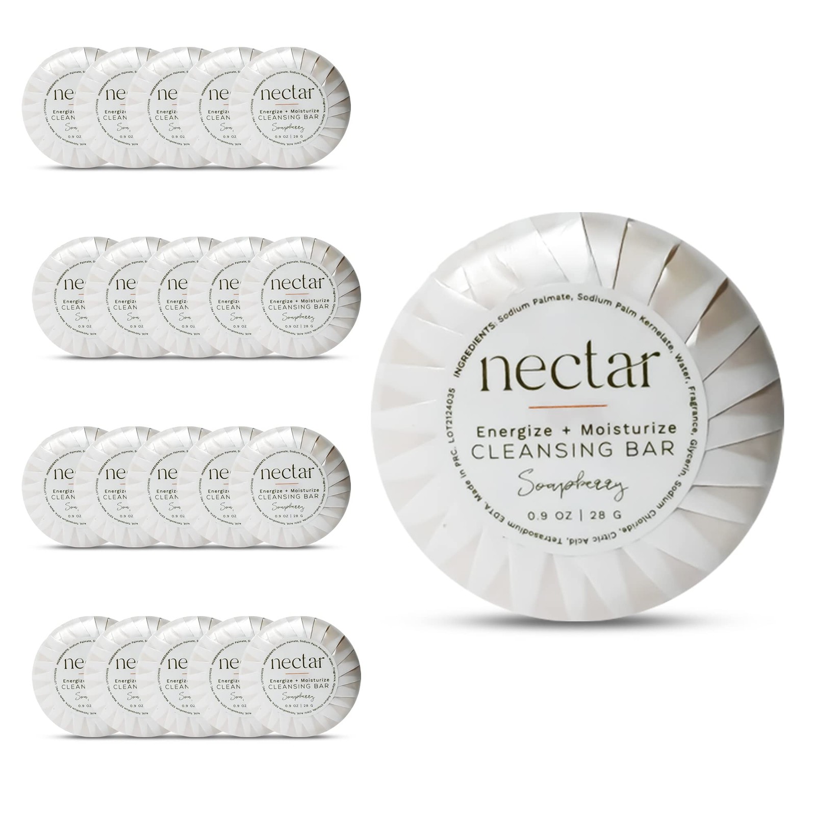 World Amenities Nectar Bulk Cleansing Bar Round | 100 Count, 0.7 oz | Sweet O…