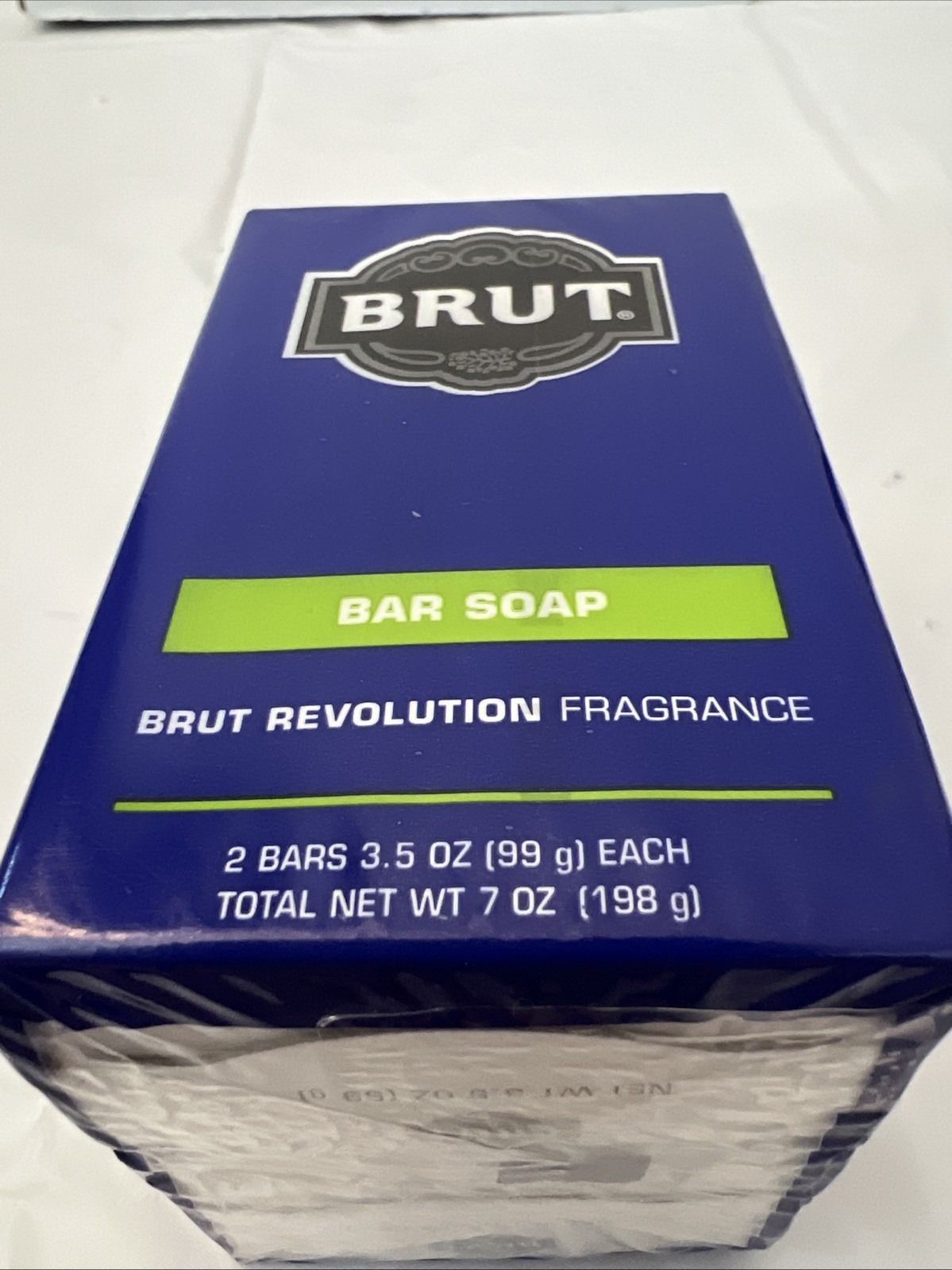 Brut Revolution Fragrance 2 Pack Bar Soap 3.5 oz Each 7 Oz Total NOS 2006 VTG