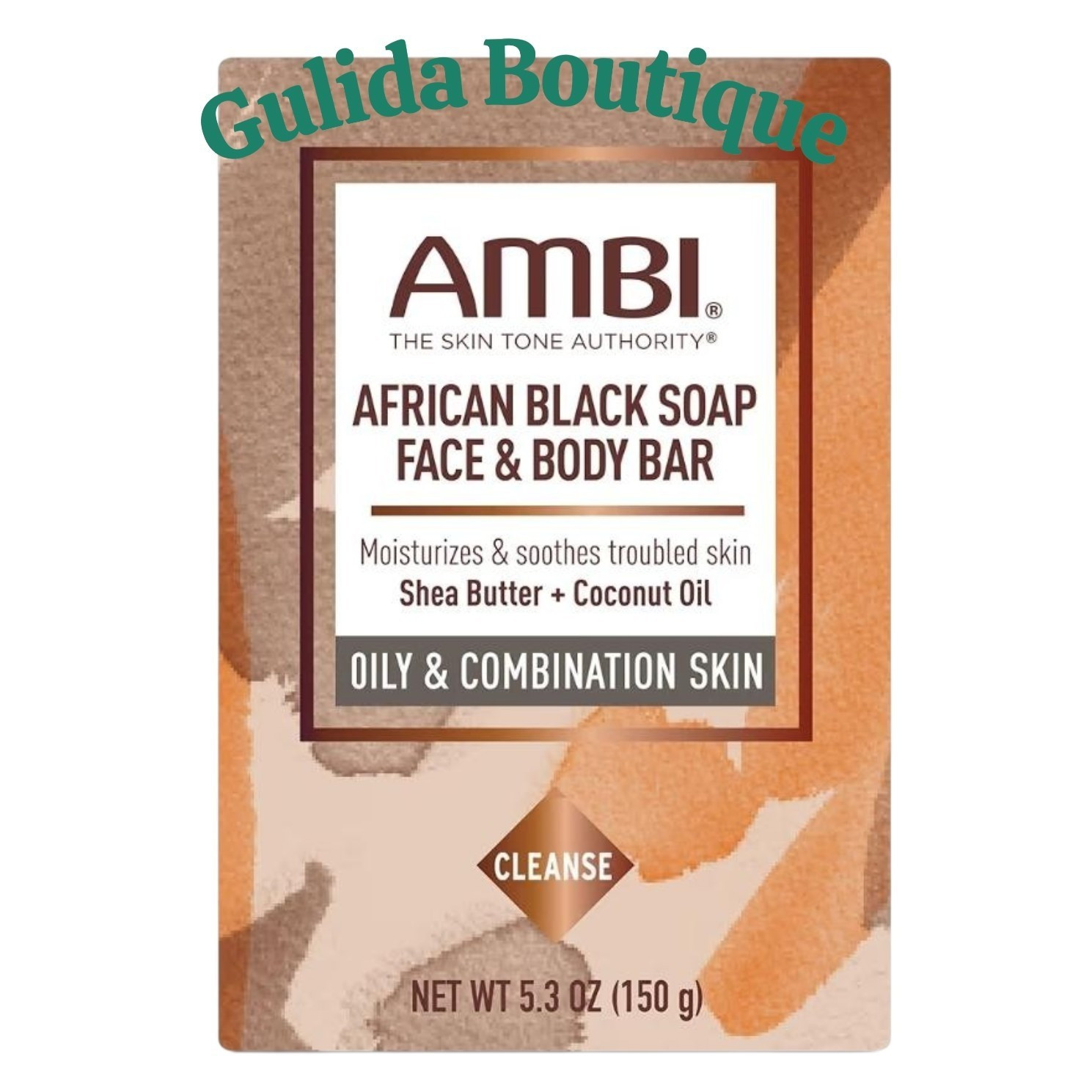 3 Packs AMBI African Black Soap Bar Face & Body Shea Butter Coconut Oil 5.3 oz