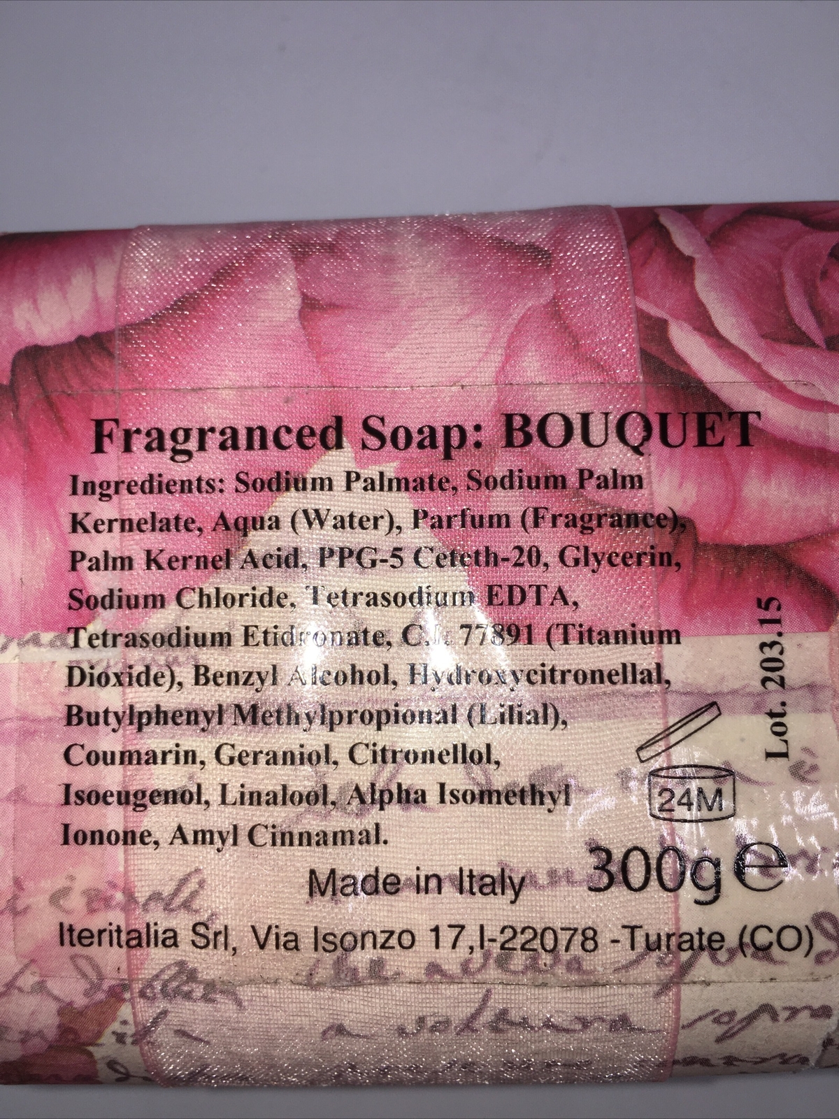 SAPONE TRADIZIONALE Traditional Italian Soap Bouquet 300g E Made In Italy
