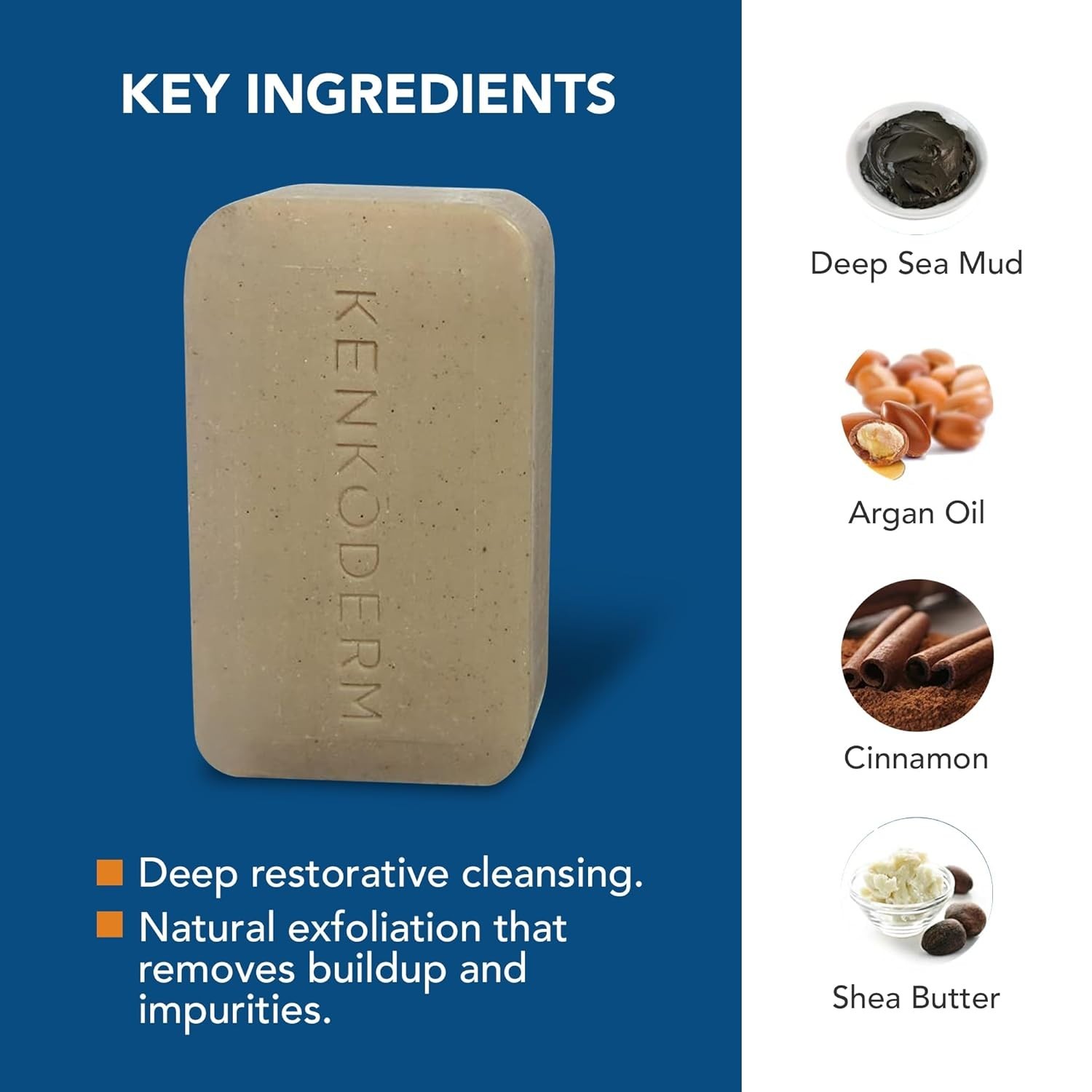 Psoriasis Dead Sea Mud Soap with Argan Oil & Shea Butter, Natural Exfoliating Bo