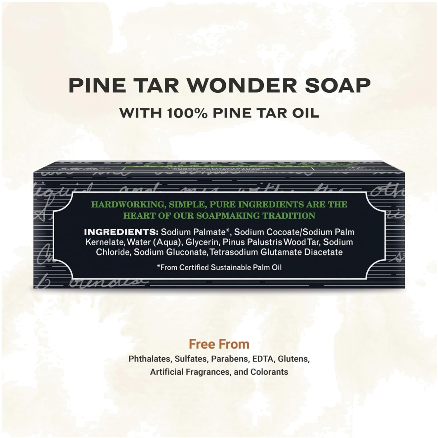 Pine Tar Bar Soap for Men – Deep Cleanse & Moisturize