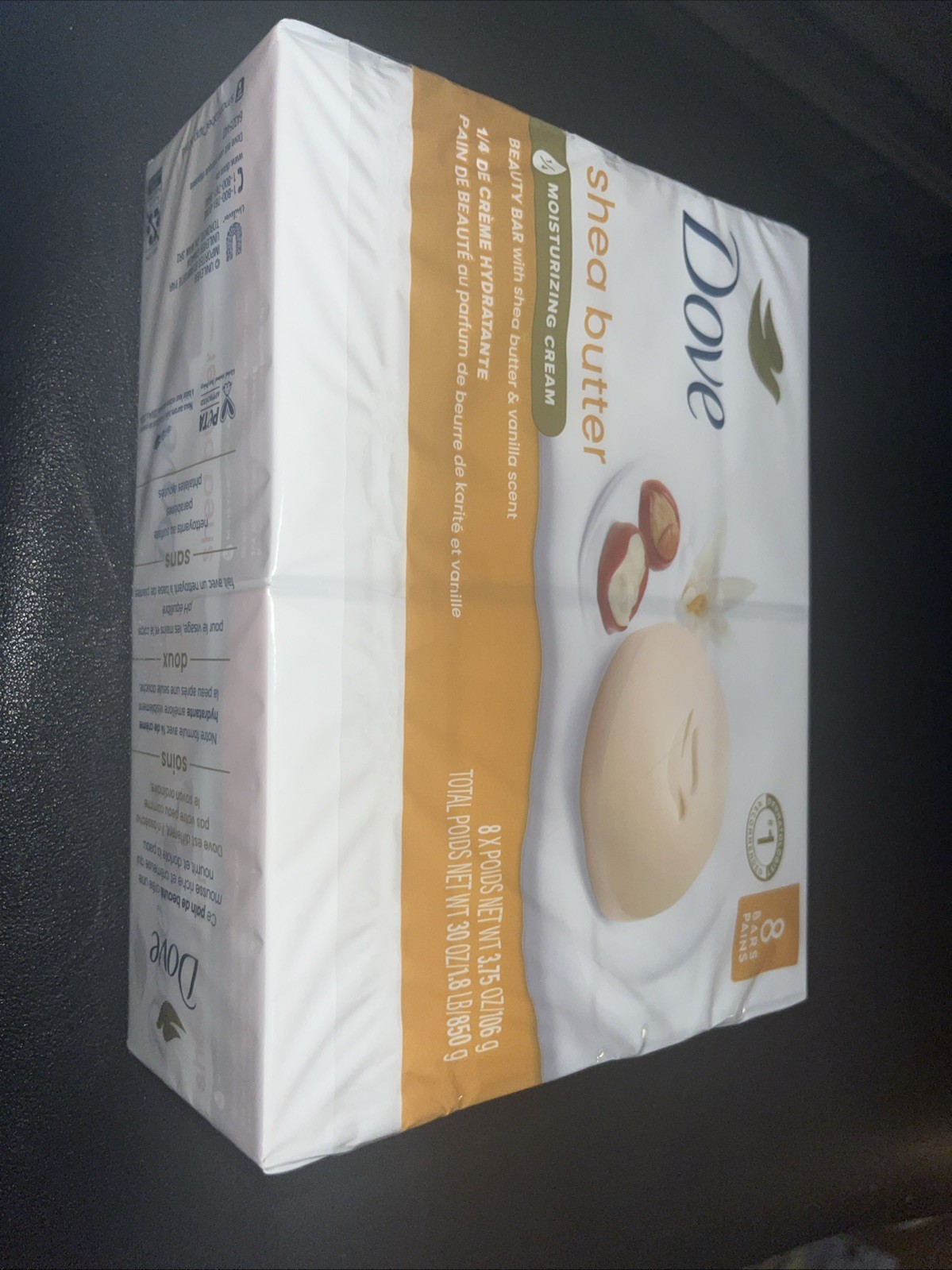 Dove Beauty Bar Soap: Purely Pampering with Shea Butter & Warm Vanilla – 8pk