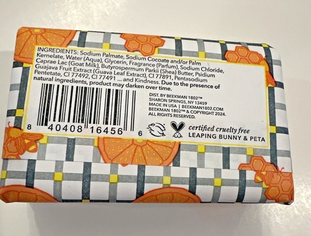 Beekman 1802 Goat Milk Bar Soap Set of 2 Honeyed Grapefruit 3.5 oz Palm Size NEW