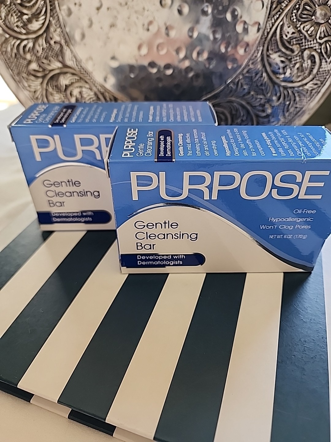 2 PURPOSE Gentle Cleansing Bars New In Box