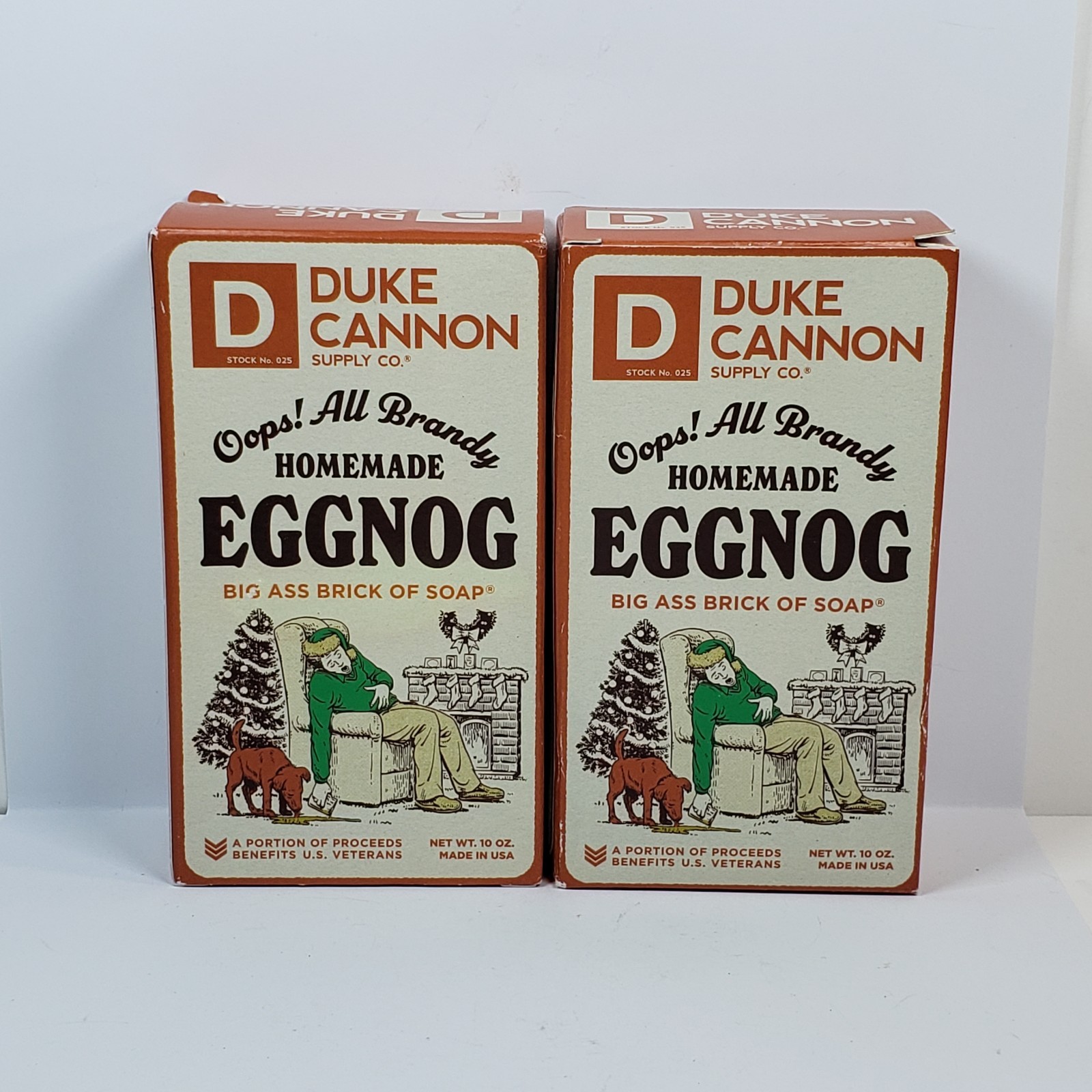 Duke Cannon Homemade Eggnog Big Ass Brick Soap 10oz Christmas Lot 2