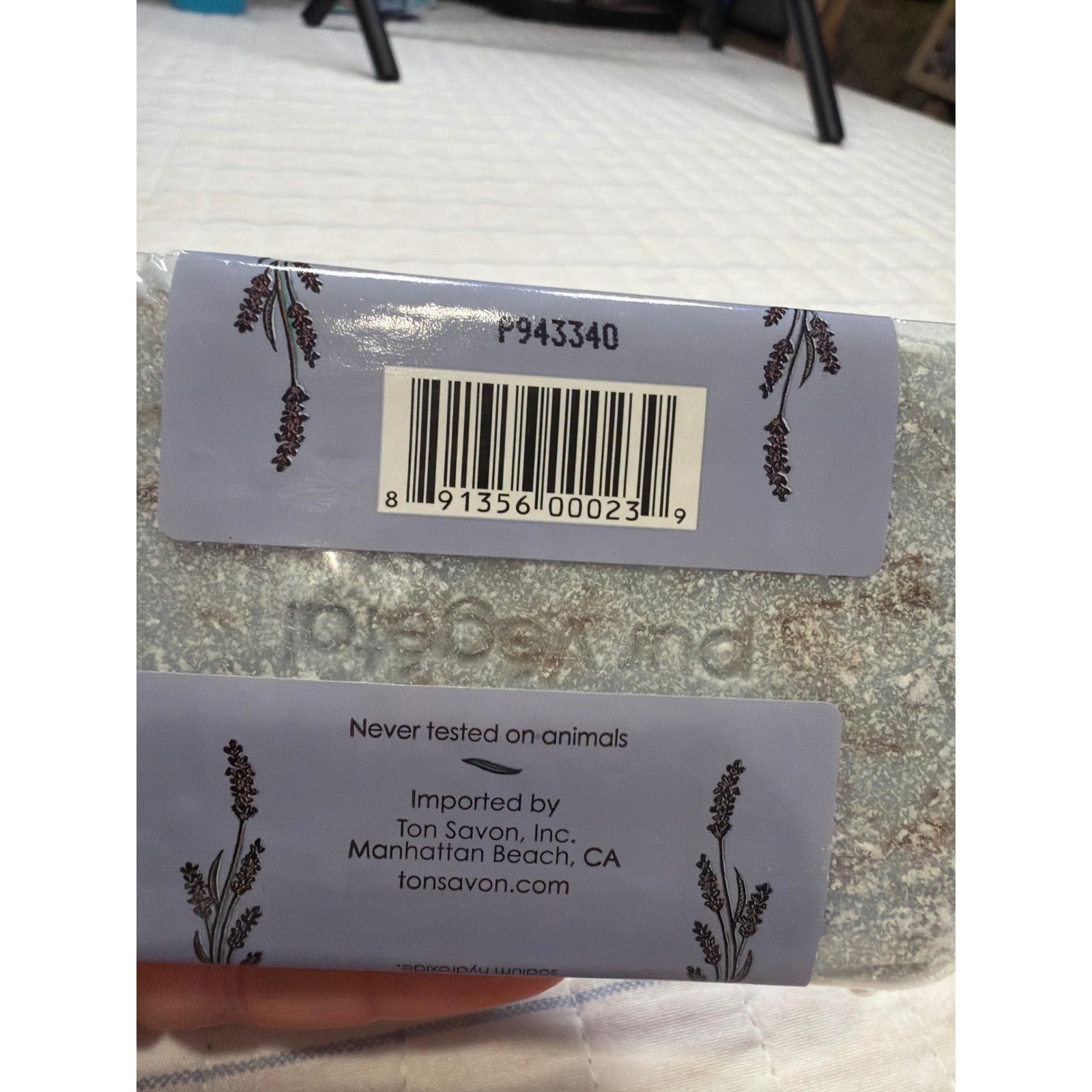 Bisous de Provence Lavender Triple Milled Soap Shea Butter 7oz Made in France