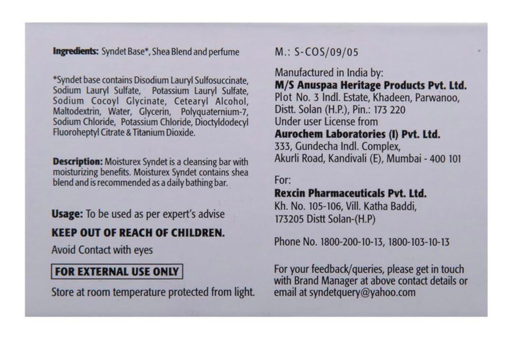 Blendish Moisturex Syndet Bar 75 g Pack of 2 Fast Shipping
