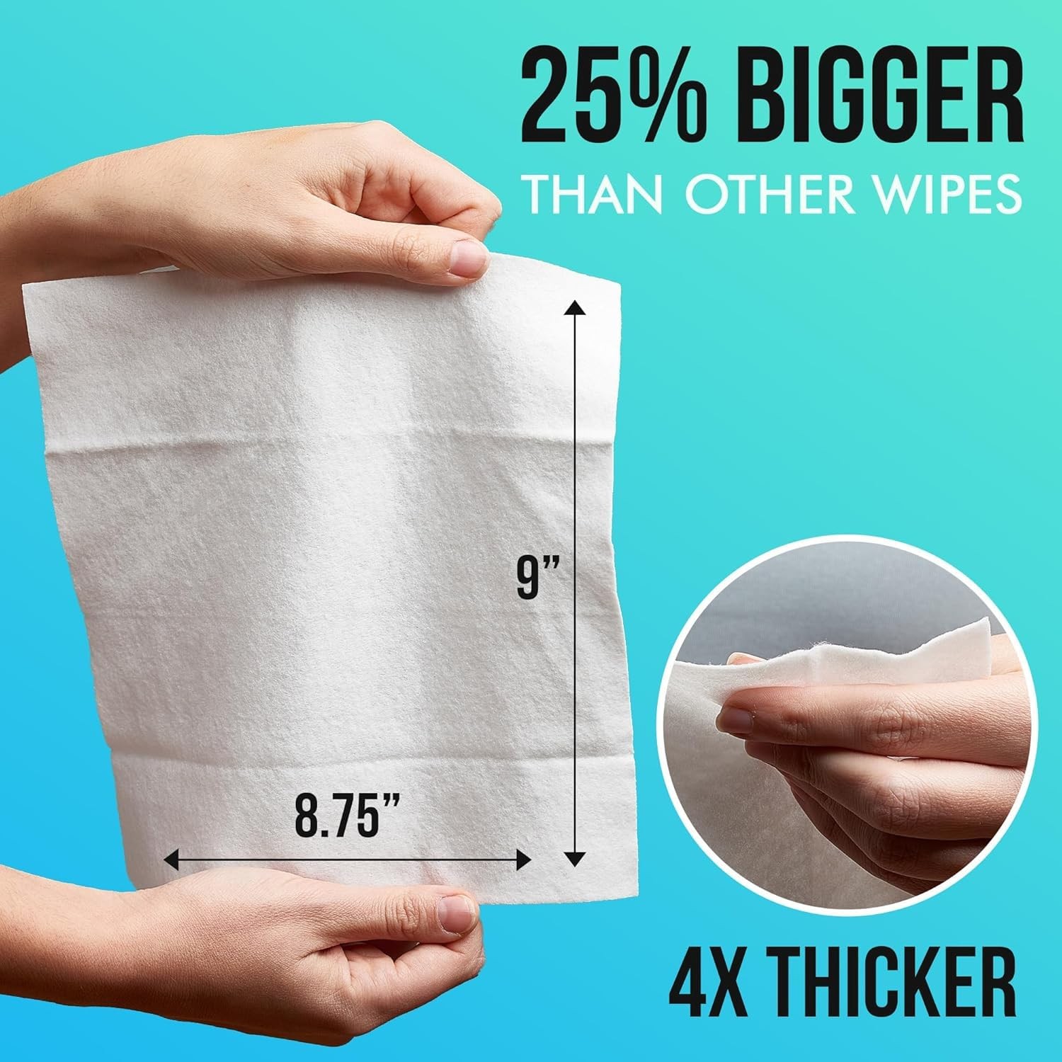 Extra Large Bath Wipes for Adults Bathing No Rinse – 120 Disposable Body Clea…