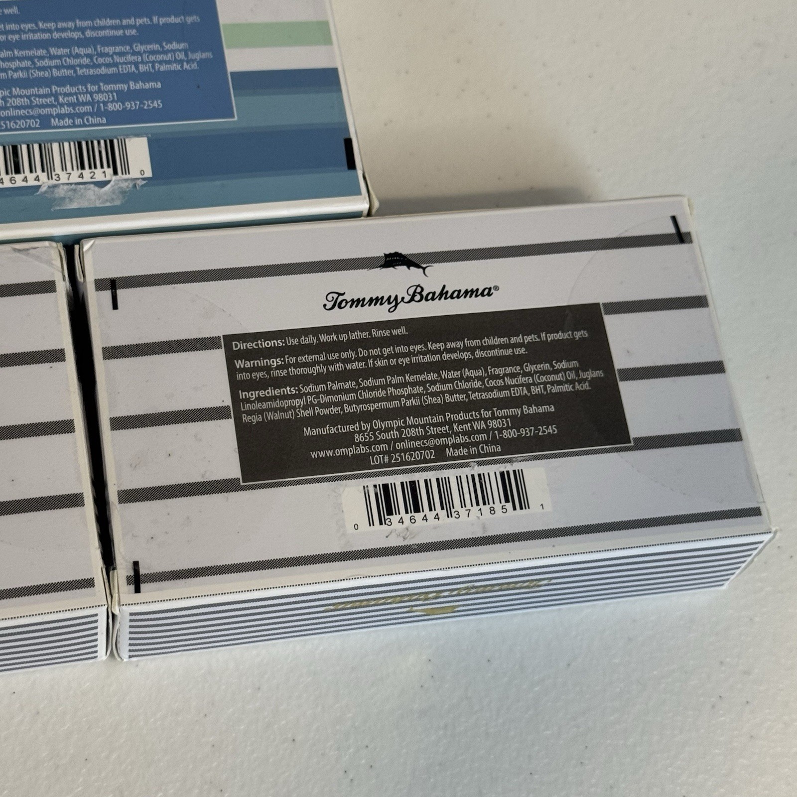 3-Pack Tommy Bahama ~ Sea Salt Bar Soap for Men with Essential Oils 10 oz Each