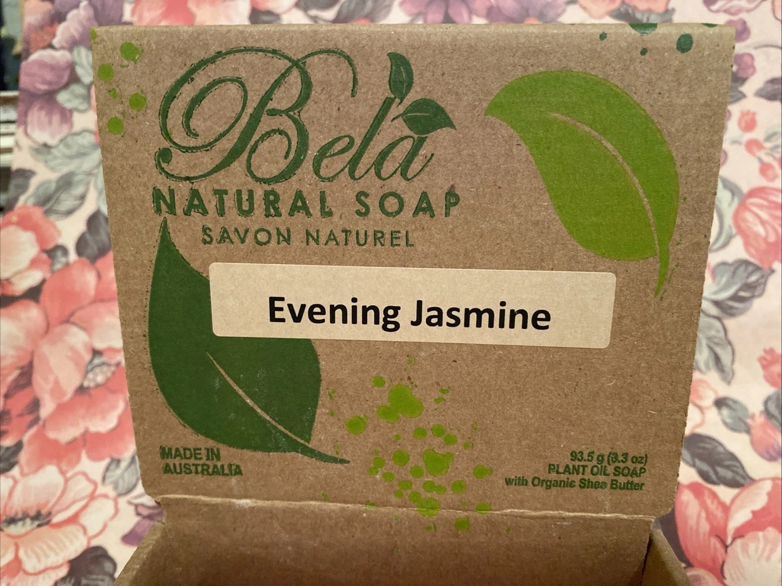 Bela Evening Jasmine Parfum Nat. Organic Plant-Based Bar Soap Made In Australia