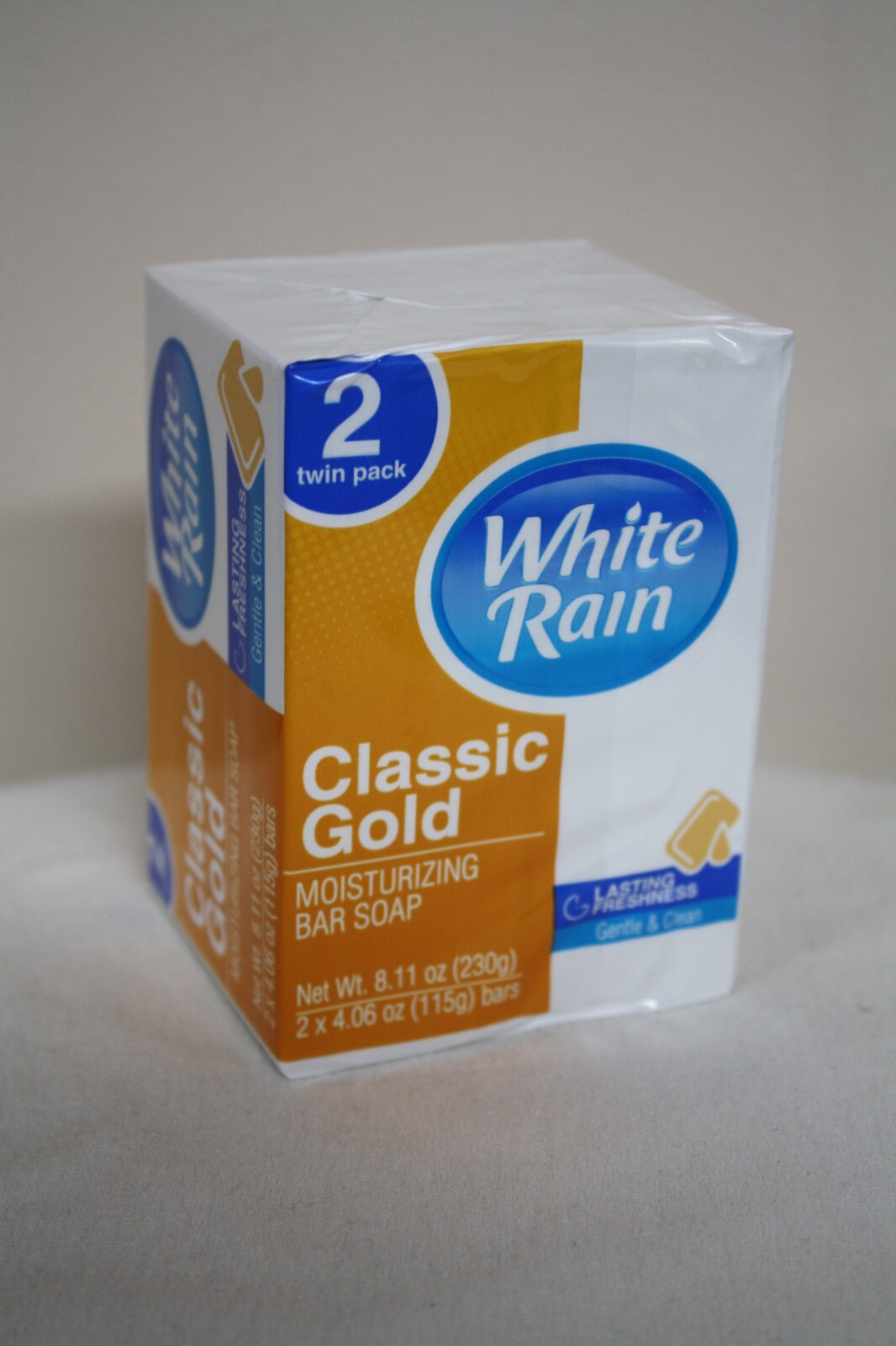2pk White Rain Classic Gold Bar Moisturizing Bar Soap 4 Bars