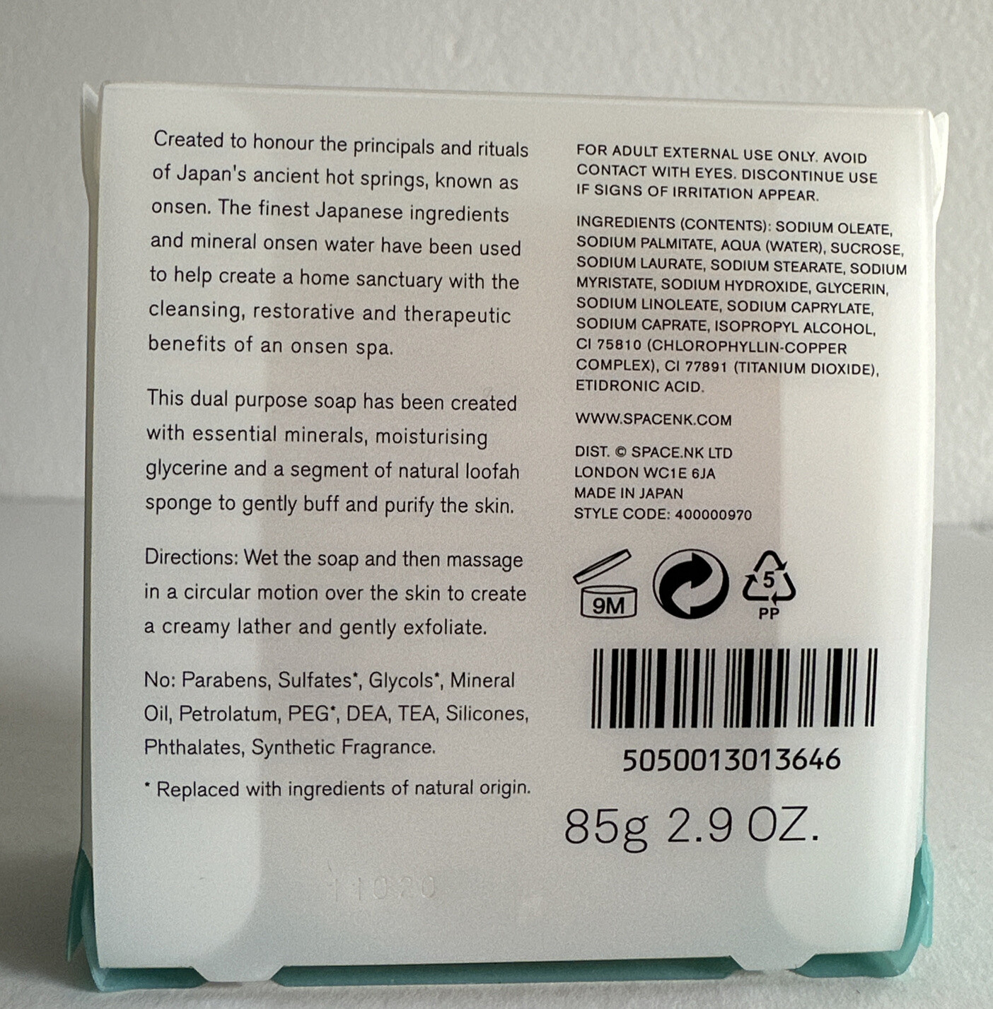 Sai Sei Mineral Loofah Body Polish Soap Cleansing Purifying Moisturizing