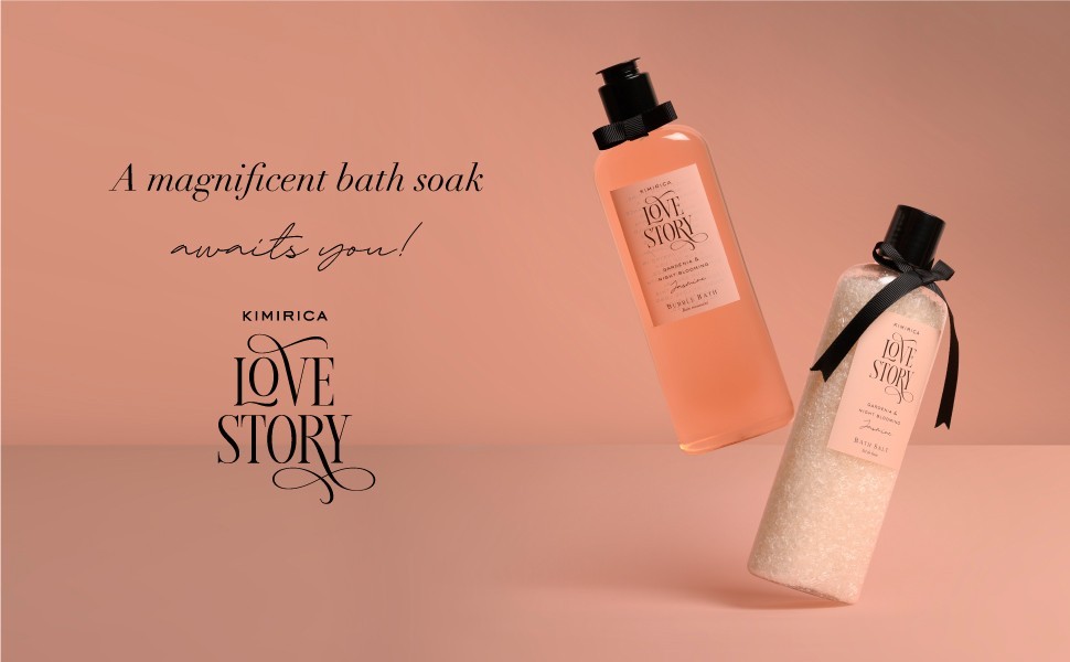 Kimirica Love Story Bubble Bath Bottle, 100% Vegan and Paraben Free -290 ml