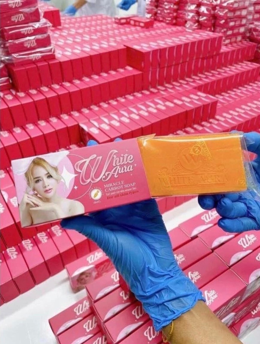 Aura Miracle Carrot Soap Revealing Radiant Skin Dark Spots Skin White Clear 160g