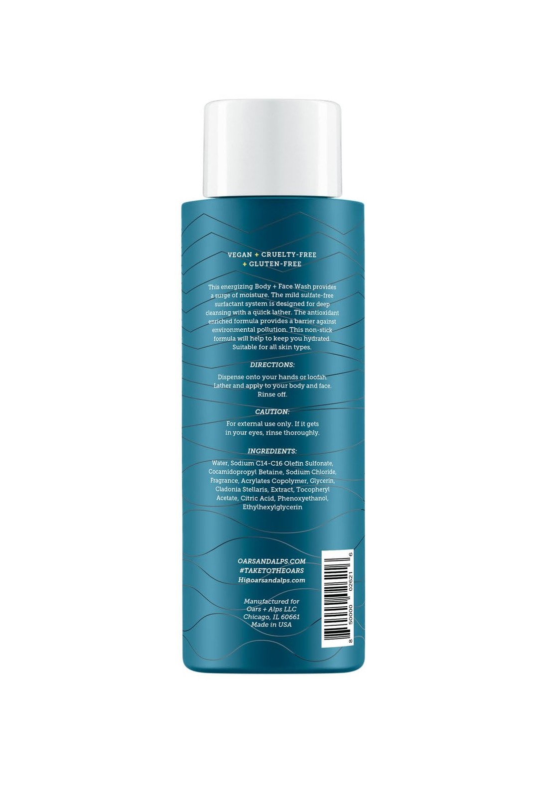 Oars + Alps Body Wash for Men, Mens 13.5 Fl Oz (1 Pack), California Coast