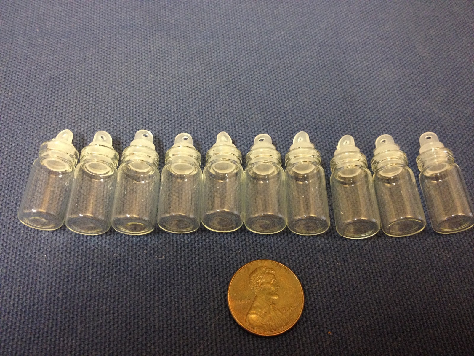 10 Pieces SMALL GLASS PERFUME SAMPLE VIALS Bottles new Vial Tubes Bottles