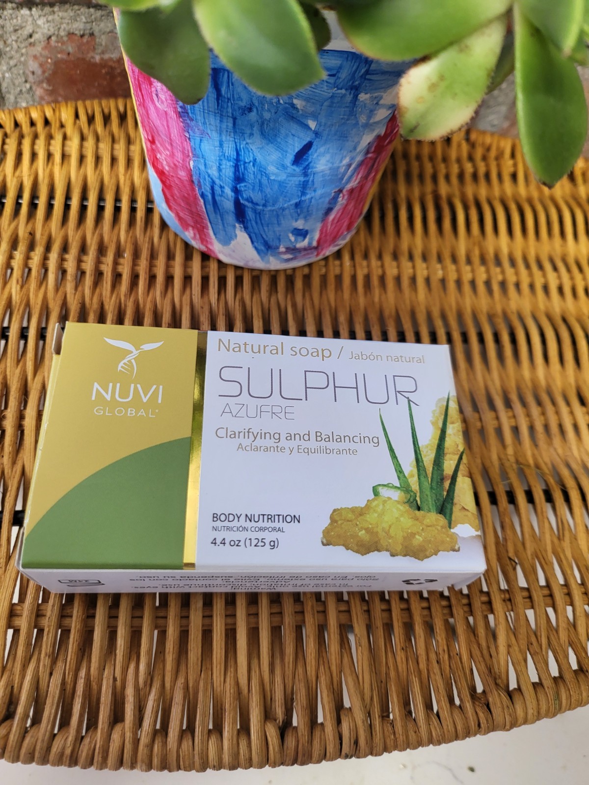 Nuvi Global Body Care Essentials Sulphur Soap, 4.4 oz Paraben-Free
