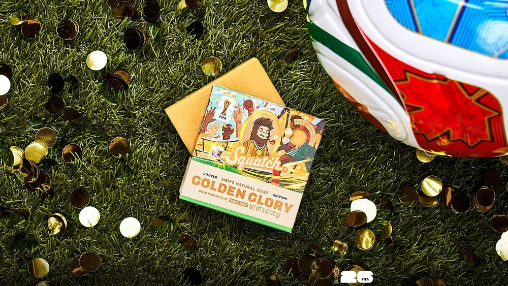 LIMITED EDITION Dr.Squatch Golden Glory FIFA Men’s All Natural Body Soap (4bars)
