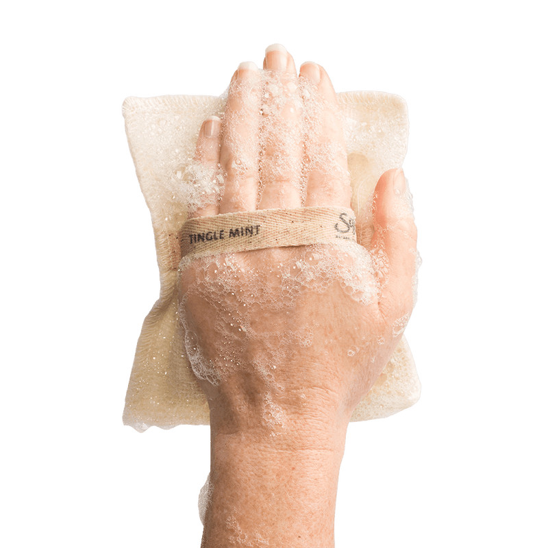 Saje Jute & Joy Tingle Mint Soap-Filled Wash Pad – FROM CANADA