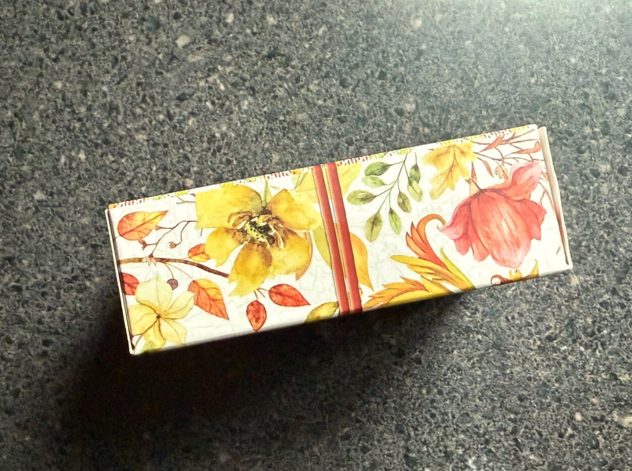 Michel Design AUTUMN BOUQUET – FALL LEAVES & FLOWERS Shea Butter Soap Bar 4.5 oz