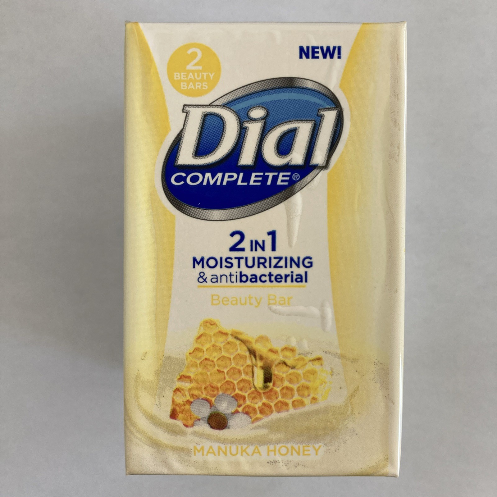 Dial Complete 2 in 1 Antibacterial Manuka Honey 3.2 oz Beauty Bars Pack Of 2