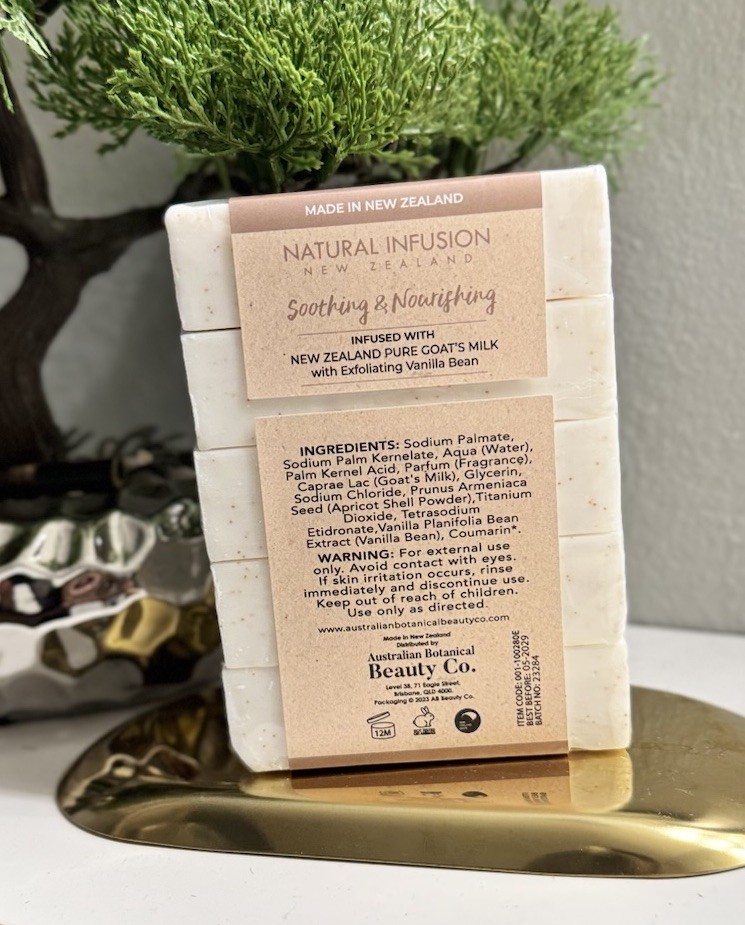Natural Infusion New Zealand Pure Goat’s Milk Soap Bars 5 Scented