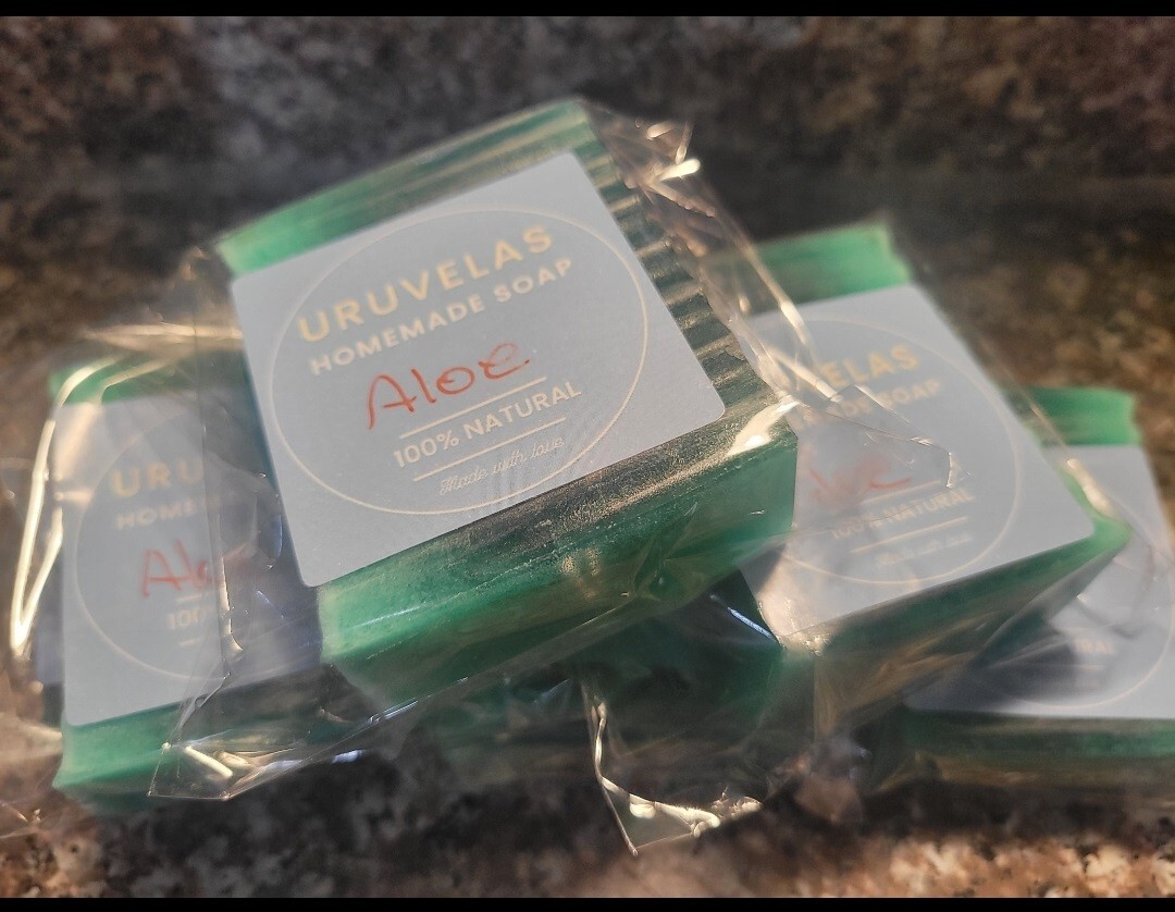Aloe Vera Glycerin Soap with Vitamin E and Olive Oil-perfect for acne-URUVELAS