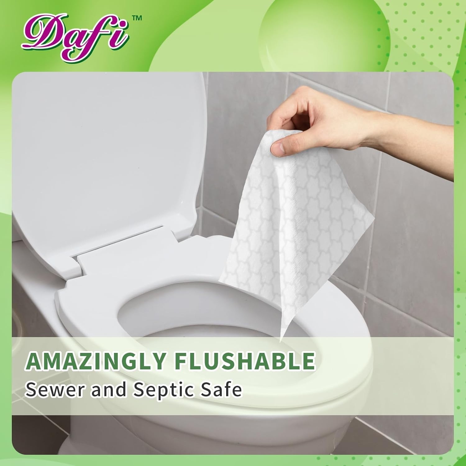 Gentle Flushable Wipes for Adults: 240 Plant Fiber Wipes, Septic Safe Pack of 3