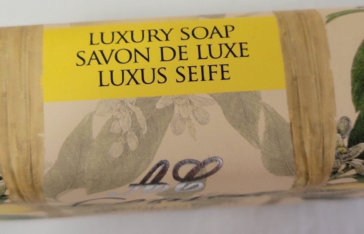 Lemon Luxury Soap Bar Sapone Hand Made Tuscan Preservative Free 9.7 oz