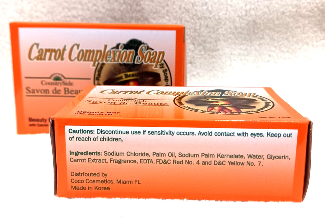 6 Beauty Bars Complexion Carrot Oil Soaps 4 Oz 125g Each New Sealed