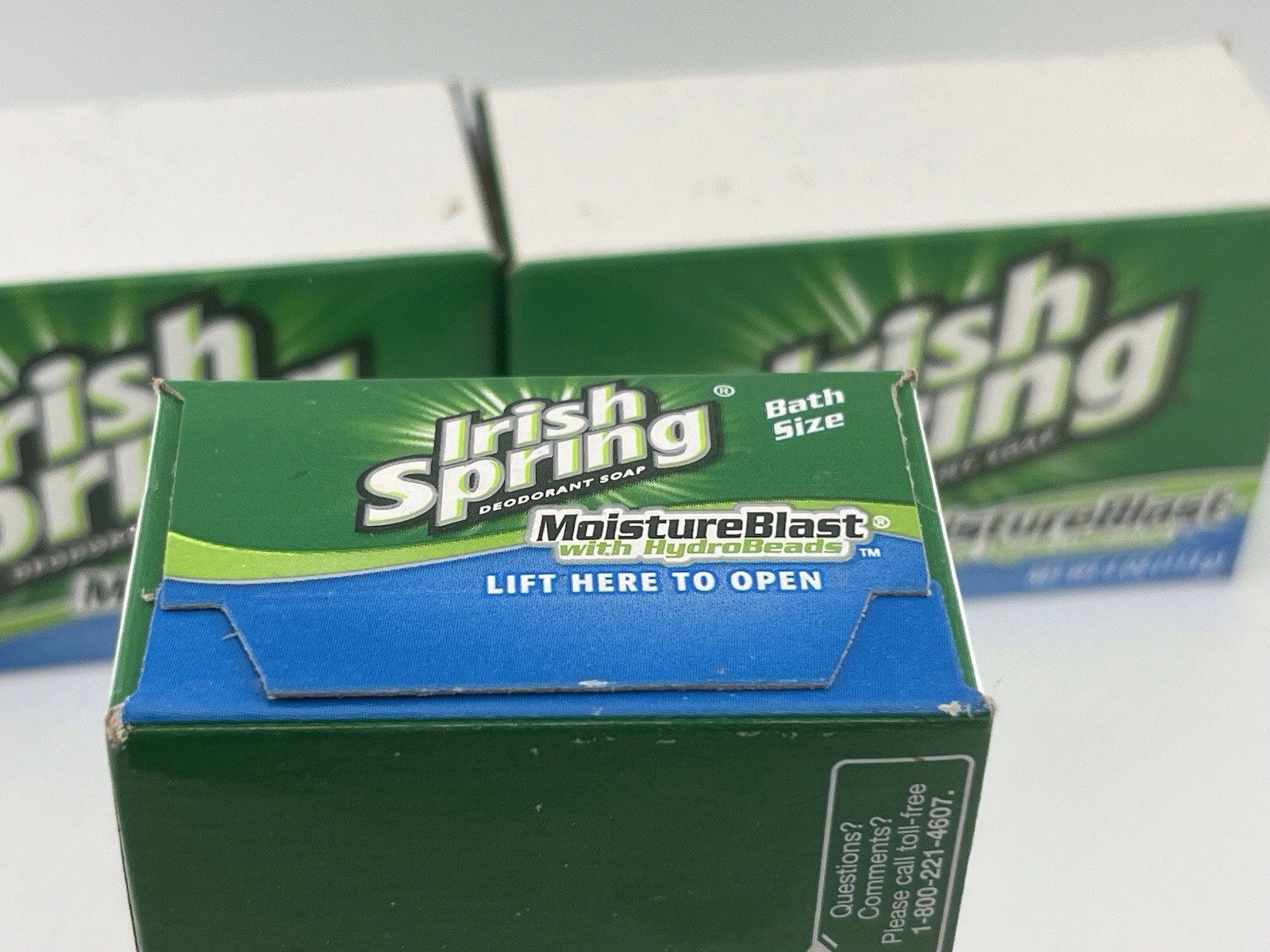 Irish Spring Moisture Blast Deodorant Soap 6 Pack Old Version NO FLAXSEED OIL