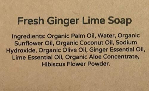 YANKEETRADERS Fresh Ginger Lime Soap – Natural, Vegan, Homemade / 2, 4 oz bars