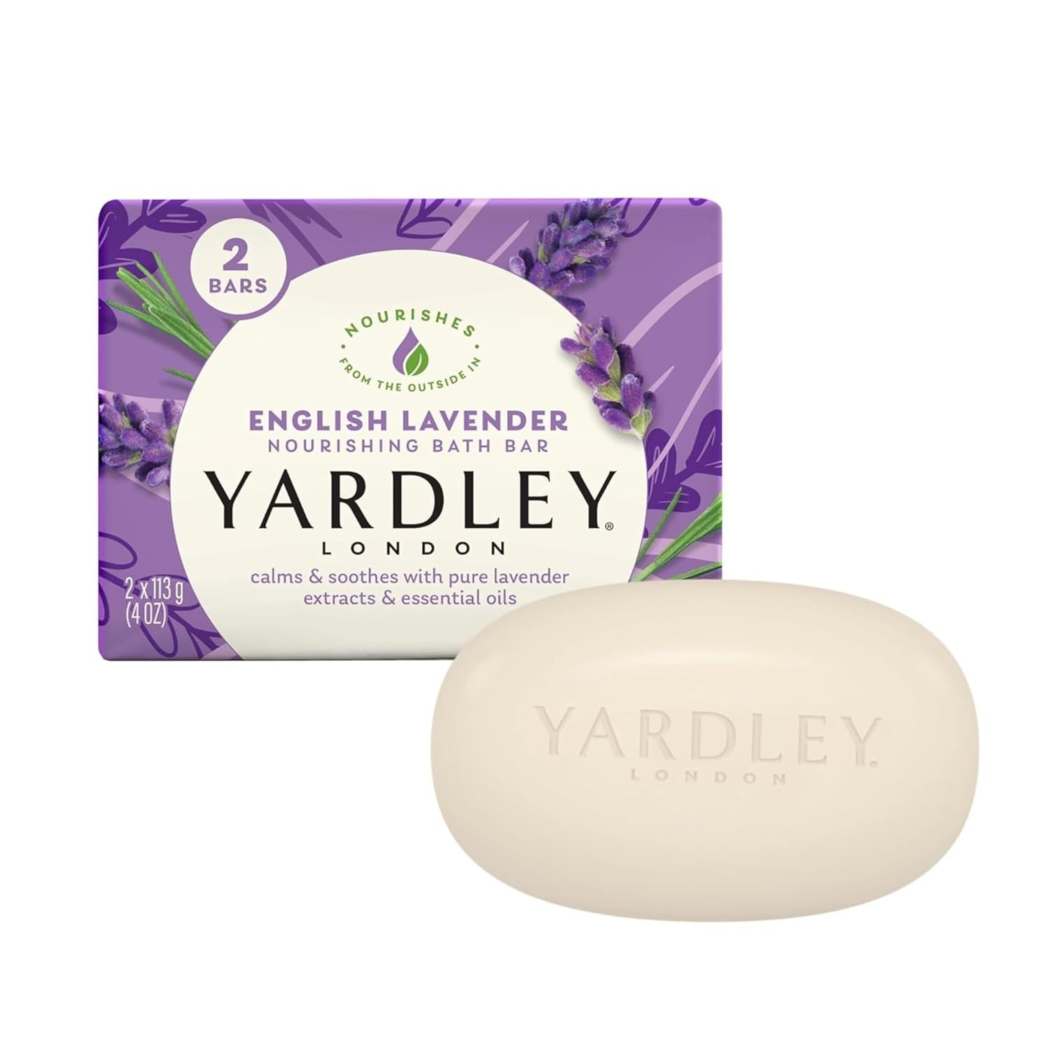 Aromatic English Lavender Bar Soap Set – 4.25 Ounce Each, Soothing Cleanse