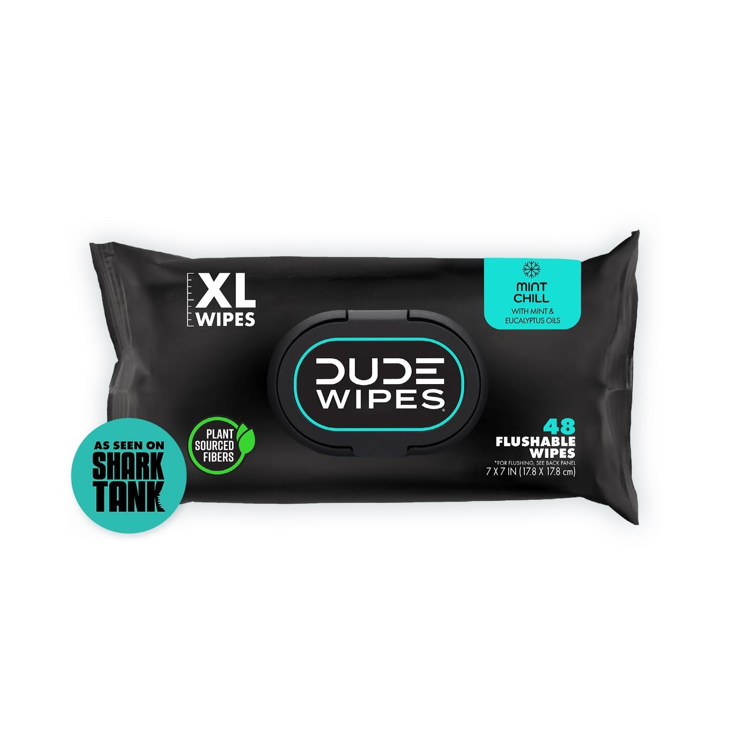 DUDE Mint Chill Flushable Wipes – 48 Count – Soothing & Eco-Friendly Cleansing