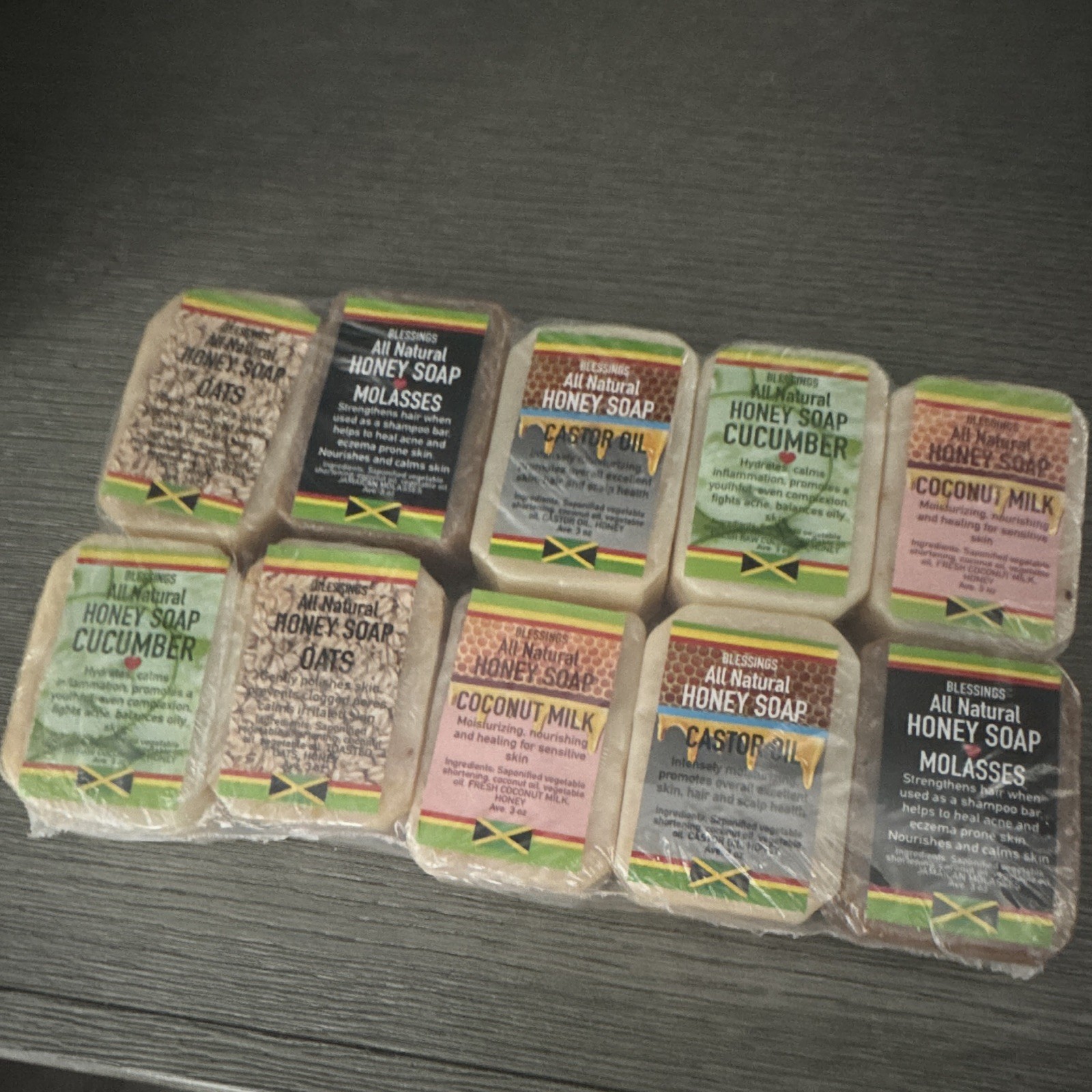 Blessings All Natural Honey Soap Multipack 3 oz Bars for Sensitive Skin