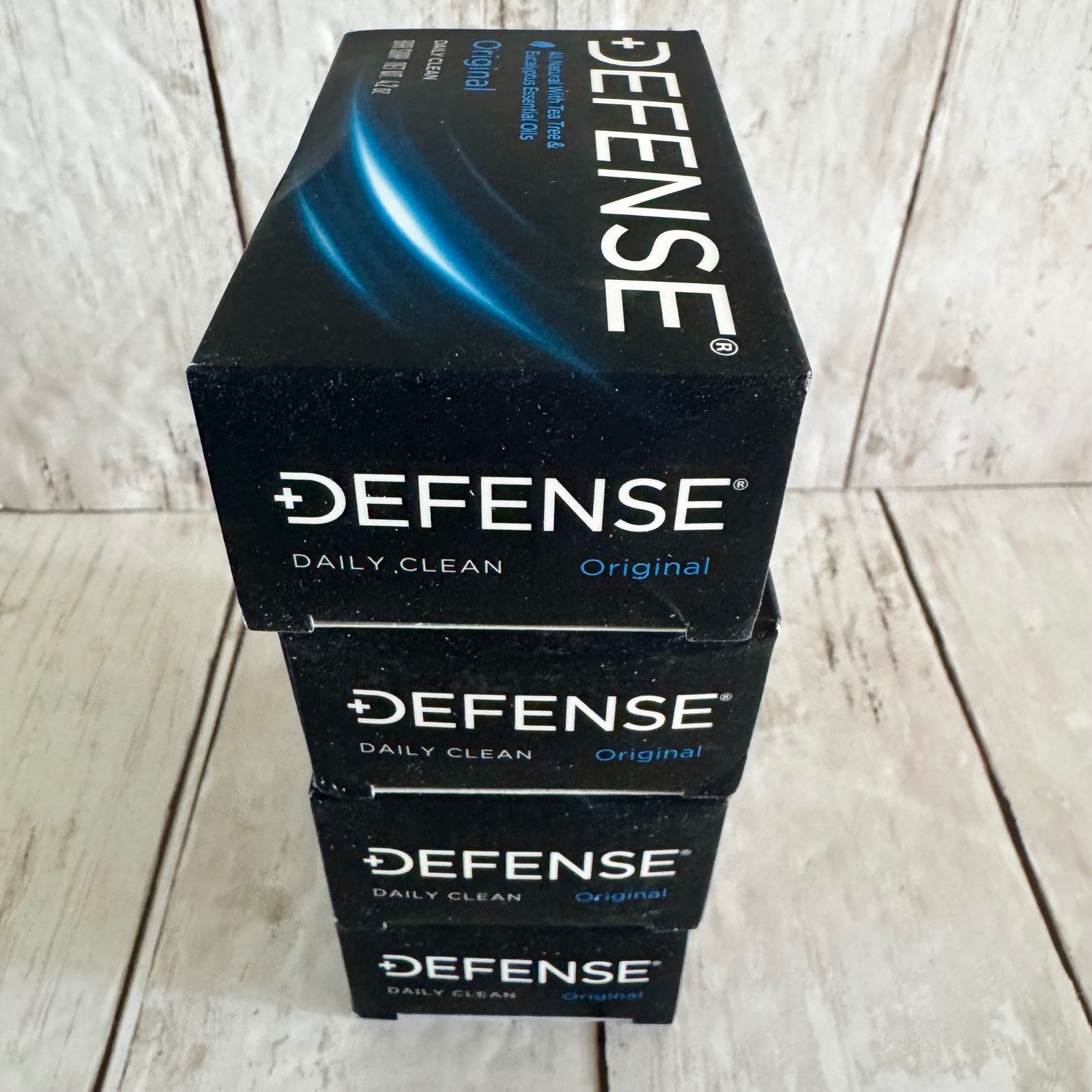 Defense Original Daily Clean Bar Soap 4 Pack Tea Tree Eucalyptus 4.2oz Each NEW