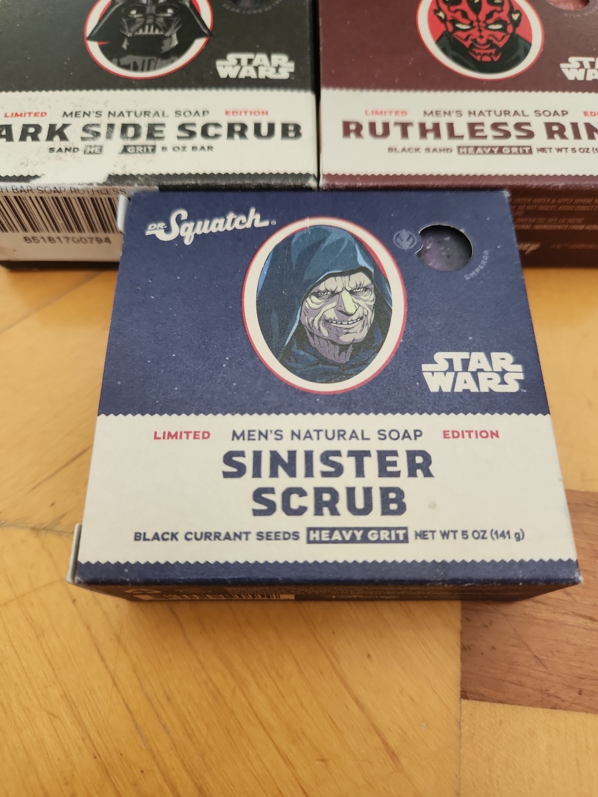Dr. Squatch STAR WARS Darth Maul Darth Vader Emperor Palpatine Natural Soap