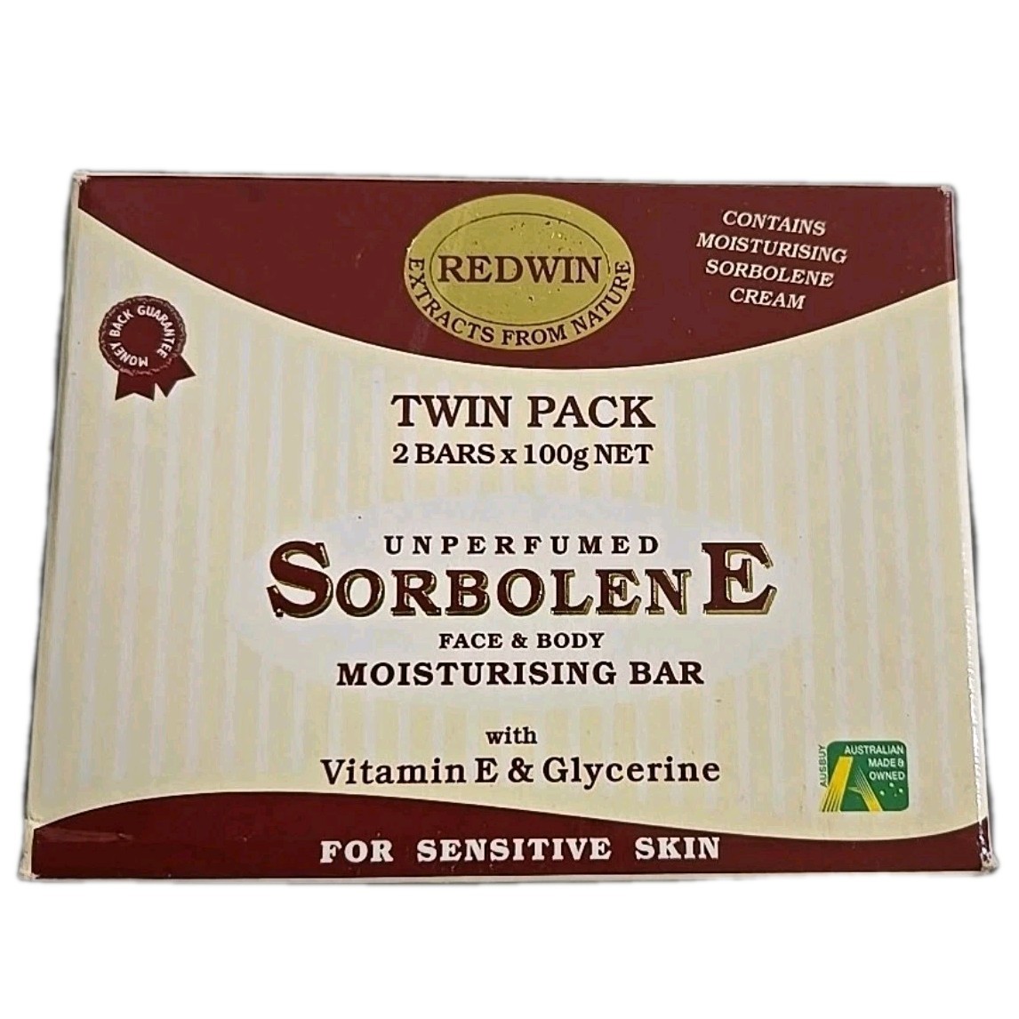 2 Bars Redwin SorbolenE Soap Vitamin E & Glycerine Moisturizing