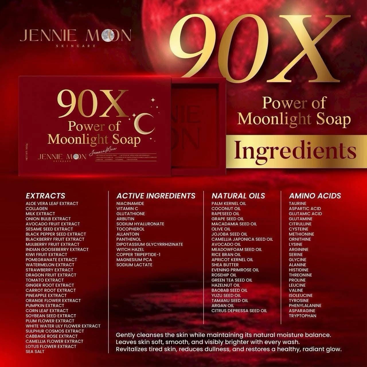 Jennie Moon Power of Moonlight Soap Bar Moisturizing All Natural Face Body
