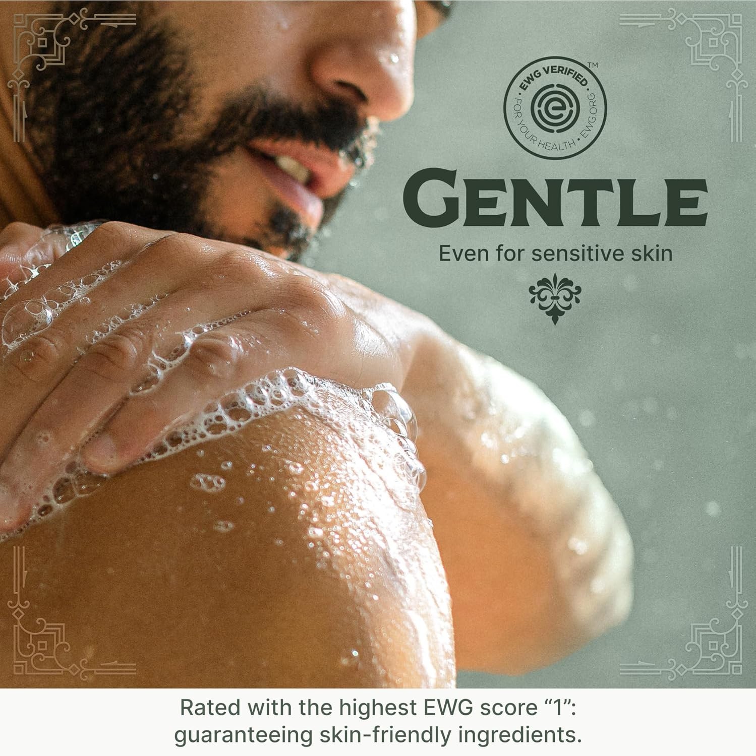 High Olive Oil Content Castile Soap – EWG Verified Unscented Body Wash, 128 Oz