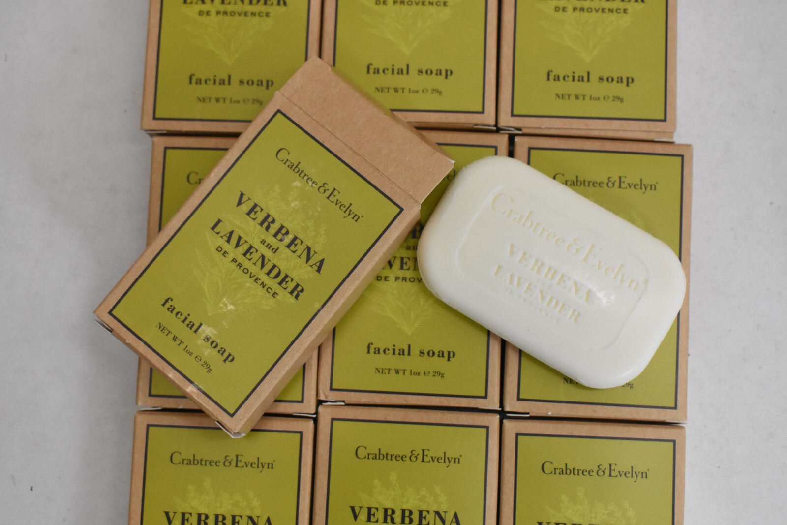 10 Pack Crabtree & Evelyn Verbena & Lavender Facial Soap Hotel Travel Size 1 oz
