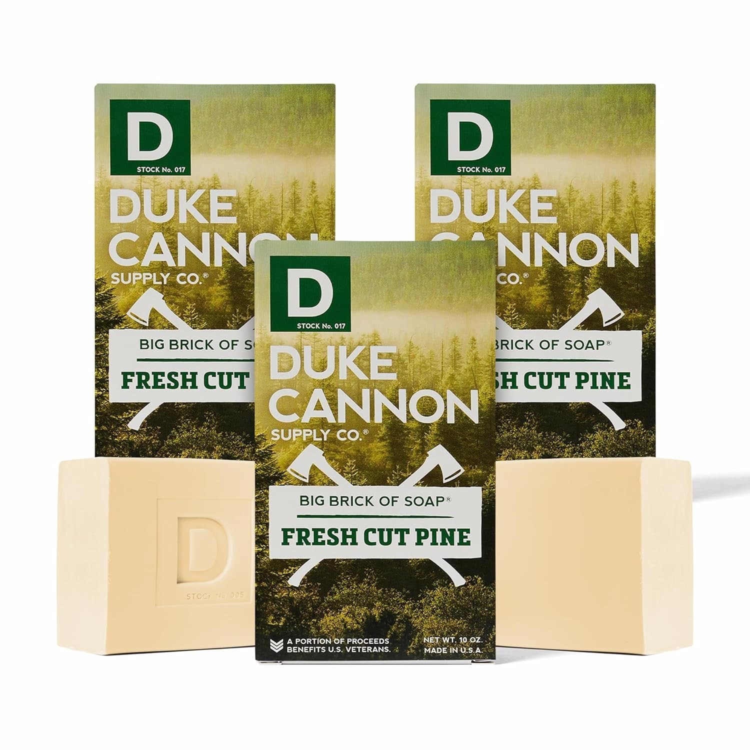 Big Brick of Soap for Men – Fresh Cut Pine Scent, Extra Large 10 oz Bars, Par…