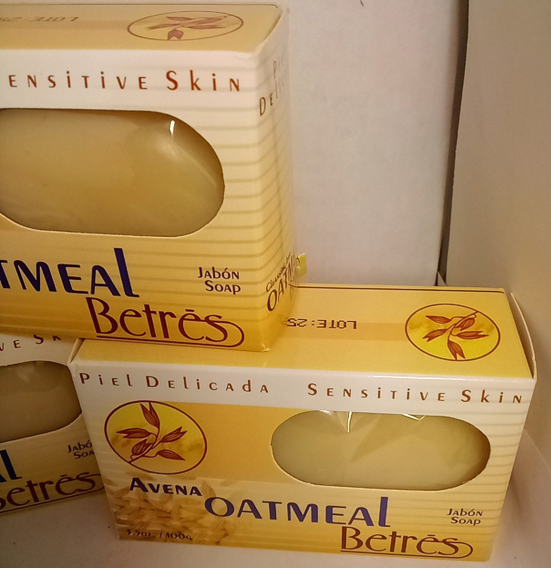 Avena Betres,Oatmeal Jabon Soap 3.50 oz Cleansing Bar ( 3 Pack )