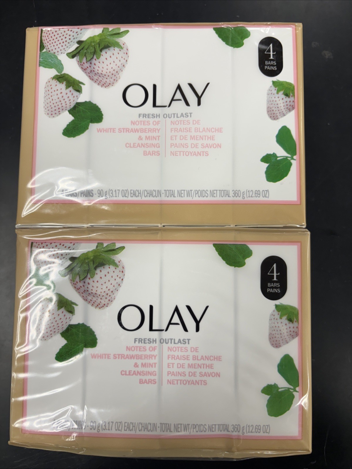 Olay White Strawberry & Mint Soap Bars 8 Total – Fresh Outlast, Moisturizing