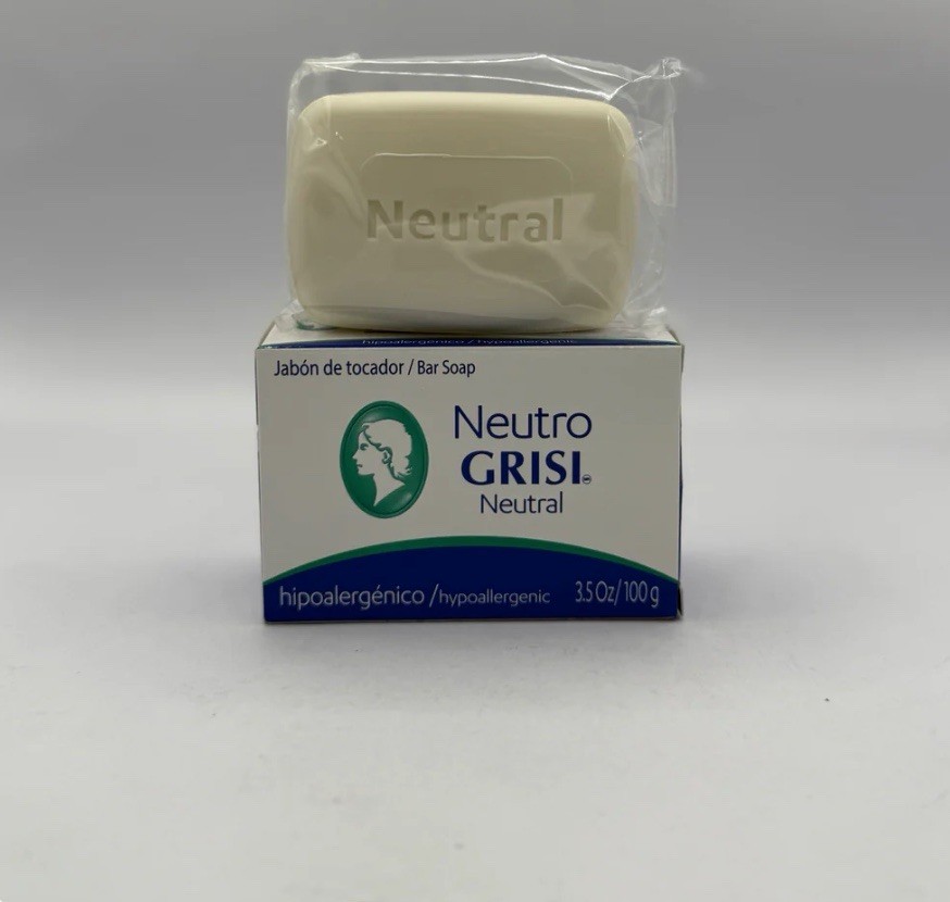 Neutro Grisi Neutral Soap 2.5 Oz Bars Pack of 4 Gentle Cleansing Formula