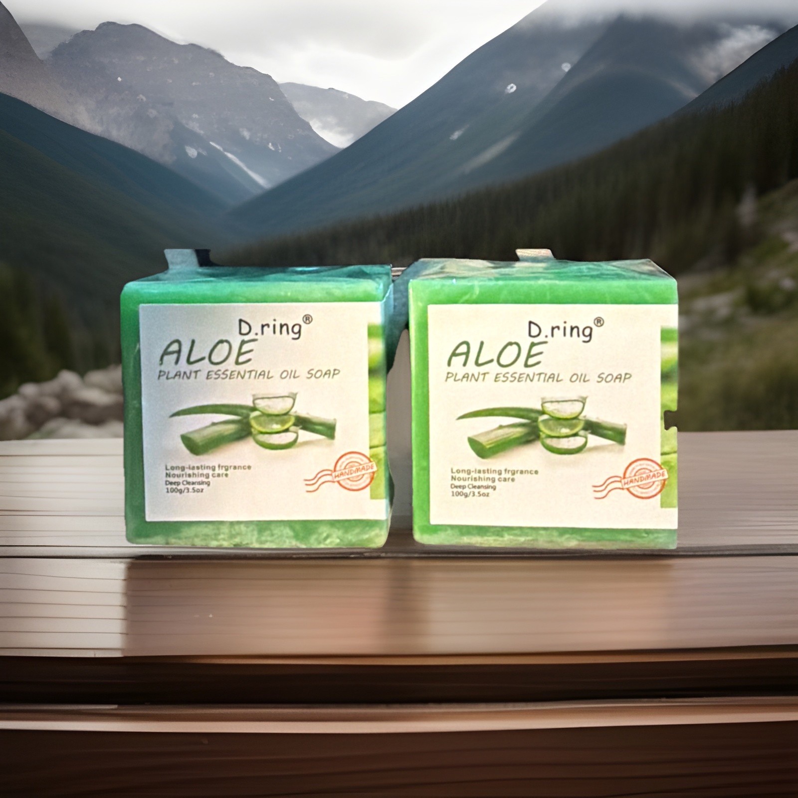 2x Aloe Vera Plant Essential Soap With Vitamin E – 100g Each