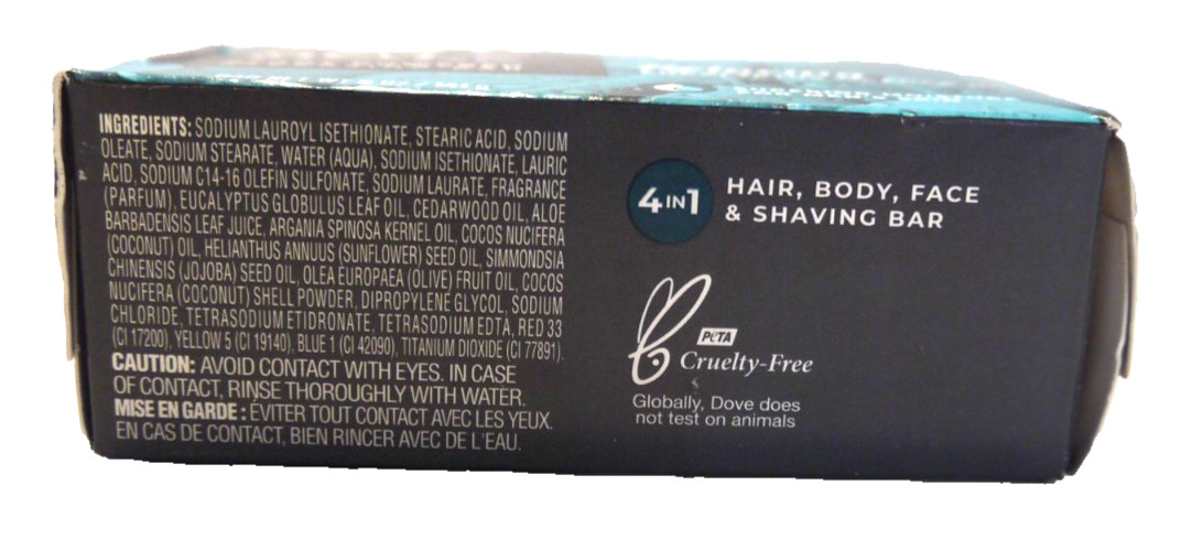 Dove Men Care Relax Eucalyptus & Cedar Oil 5 oz soap bath shower bar 2 Pack, New